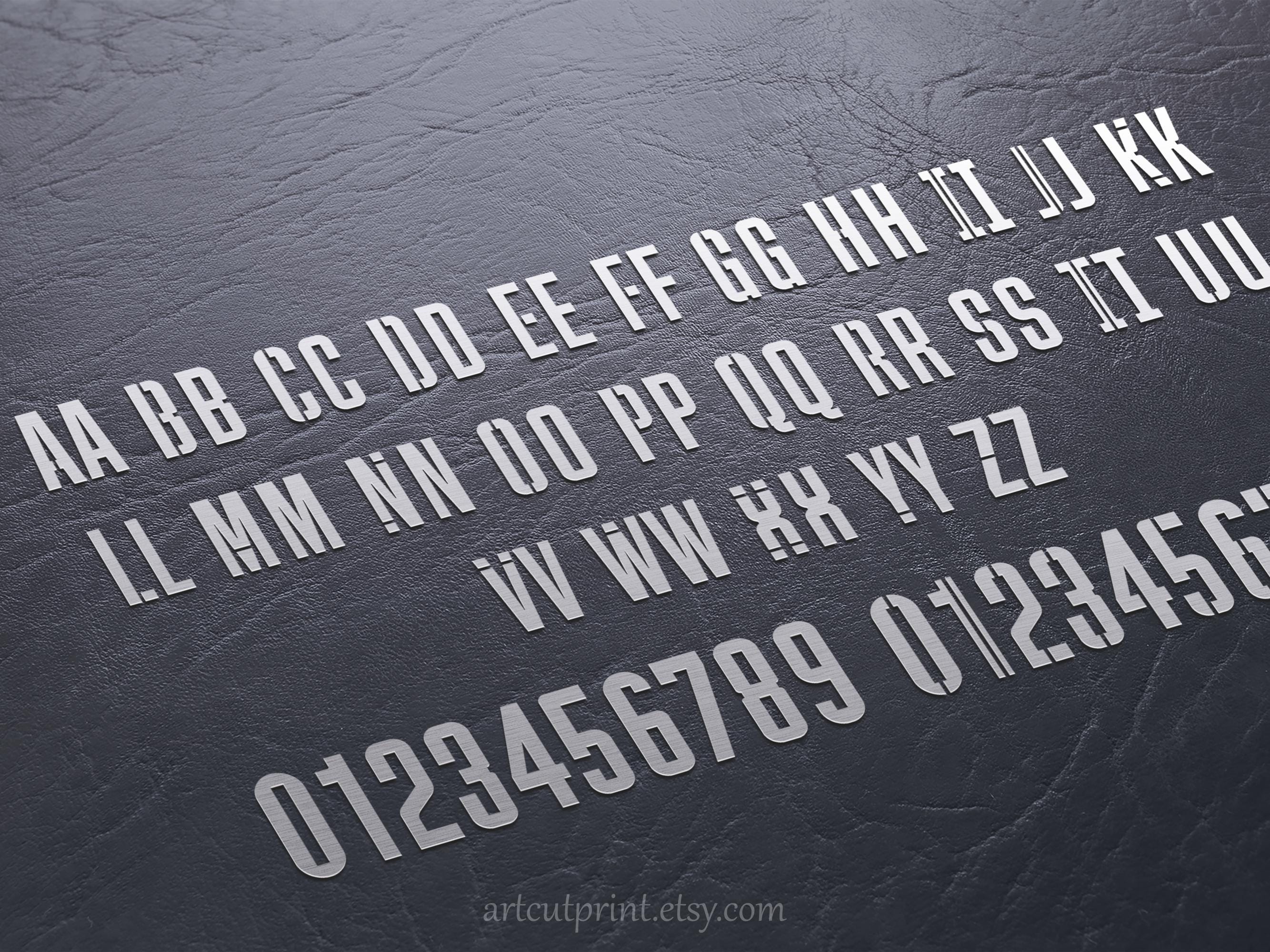 Military Stencil Font - Dxf, Png, Ttf, Otf, Svg, Military Alphabet ...