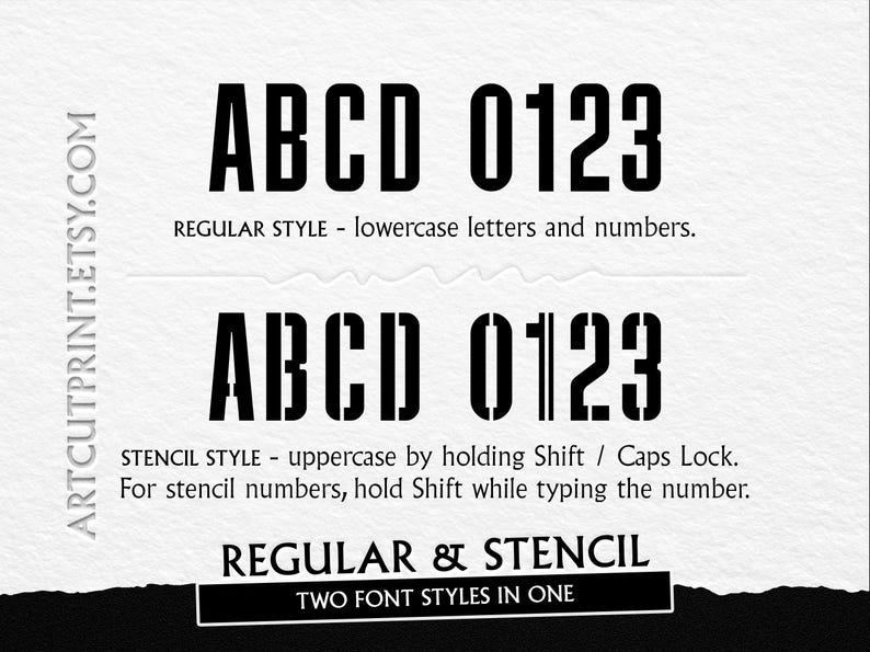 Military Stencil Font - Dxf, Png, Ttf, Otf, Svg, Military Alphabet ...