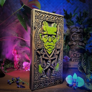 Sculture in legno Tiki Frankenstein