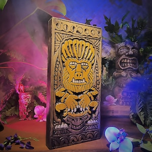 Wolfman Tiki Wood Carvings