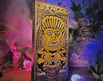 Wolfman Tiki Wood Carvings