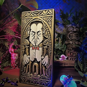Dracula Tiki Wood Carvings