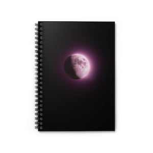 HDR Pink Moon Spiral Notebook