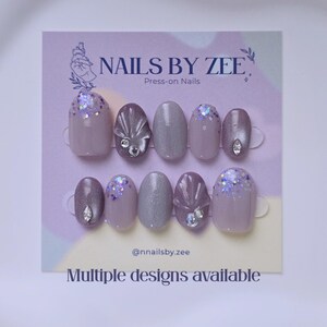Short Oval Press On Nails | Handmade Soft Glam Nail Set | Reusable | Minimalist Marble, Cat Eye & Gold Foil Accents | Custom Sizing