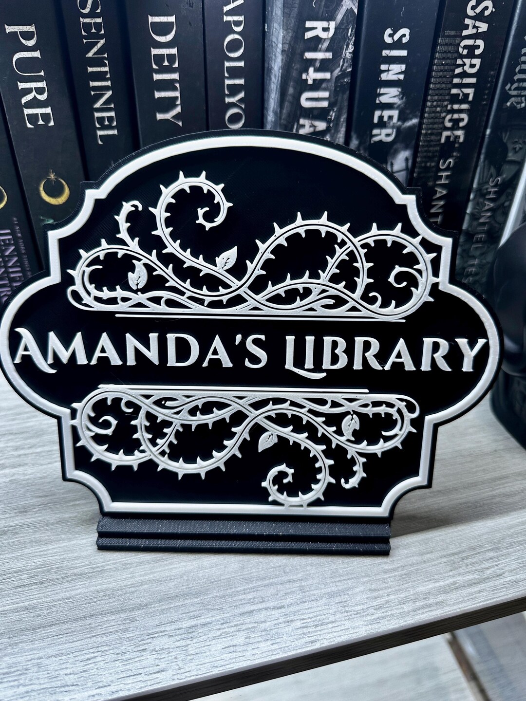 Community Bookcase Sign Personalized Bookshelf Sign “your Library” - Etsy