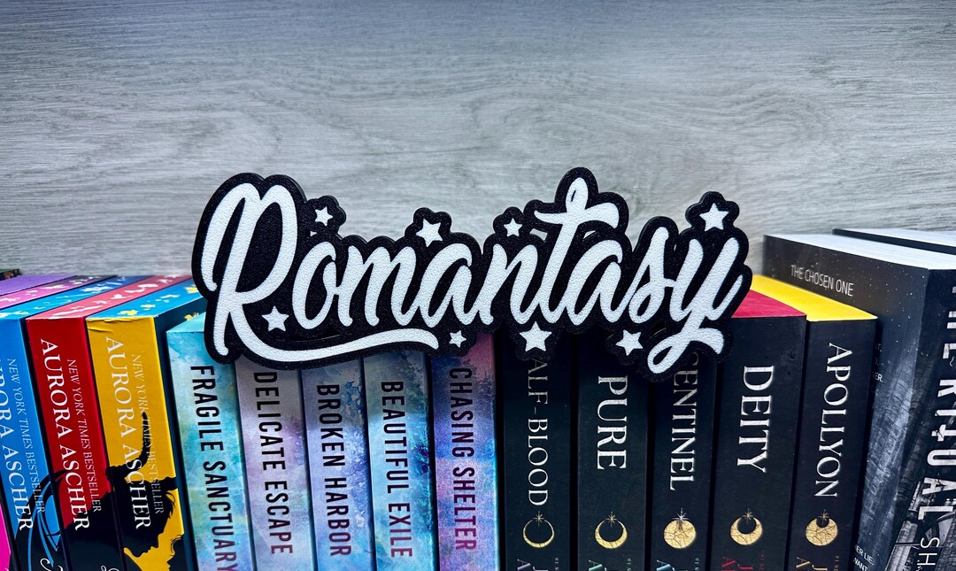 Romance Library Sign Romantasy Genre Shelf Sign – Bookish Decor for Romance & Fantasy Lovers ...