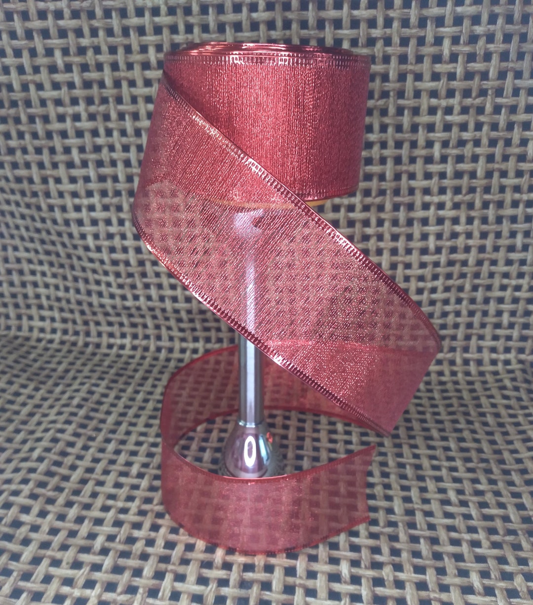 Wired Jumbo Ribbon Red Metallic Brand New 2 1/2in by 75ft (6.3cm by 22 ...