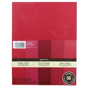 Recollections Cardstock Paper Shades of Red 50 sheets 8.5in x 11in 65 lb