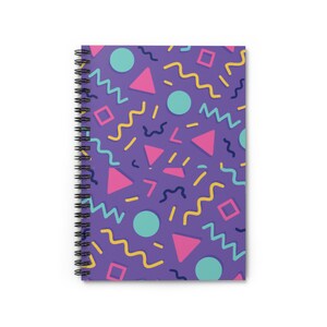 Funky Colorful Spiral Notebook - Ruled Line, Bright Patterns for Note-Taking, Journaling, School Supplies, Gift for Students