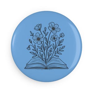 Blue Book Button Magnet, Round (1 & 10 pcs)