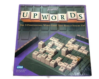 Upwords: A 3-Dimensional Word Game, Vintage Family Board Game, Complete with Instruction Manual