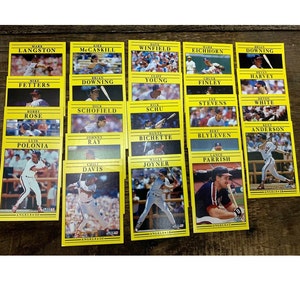 Cartões de beisebol colecionáveis, Fleer vintage 1991 L.A. Angels, conjunto colecionável de 23, memorabilia do Los Angeles Angels