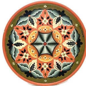 Norwegian Rosemaling on a 10” Wood Plate, Vintage Scandinavian Art Signed by the Artist, Sue Erickson, 1986