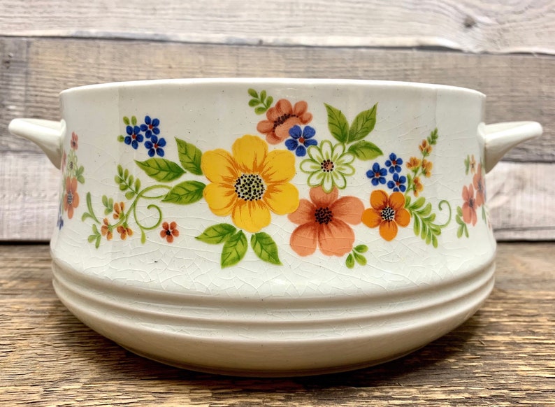 Sweet Flowers Bake Serve 'n Store Stoneware Casserole Etsy