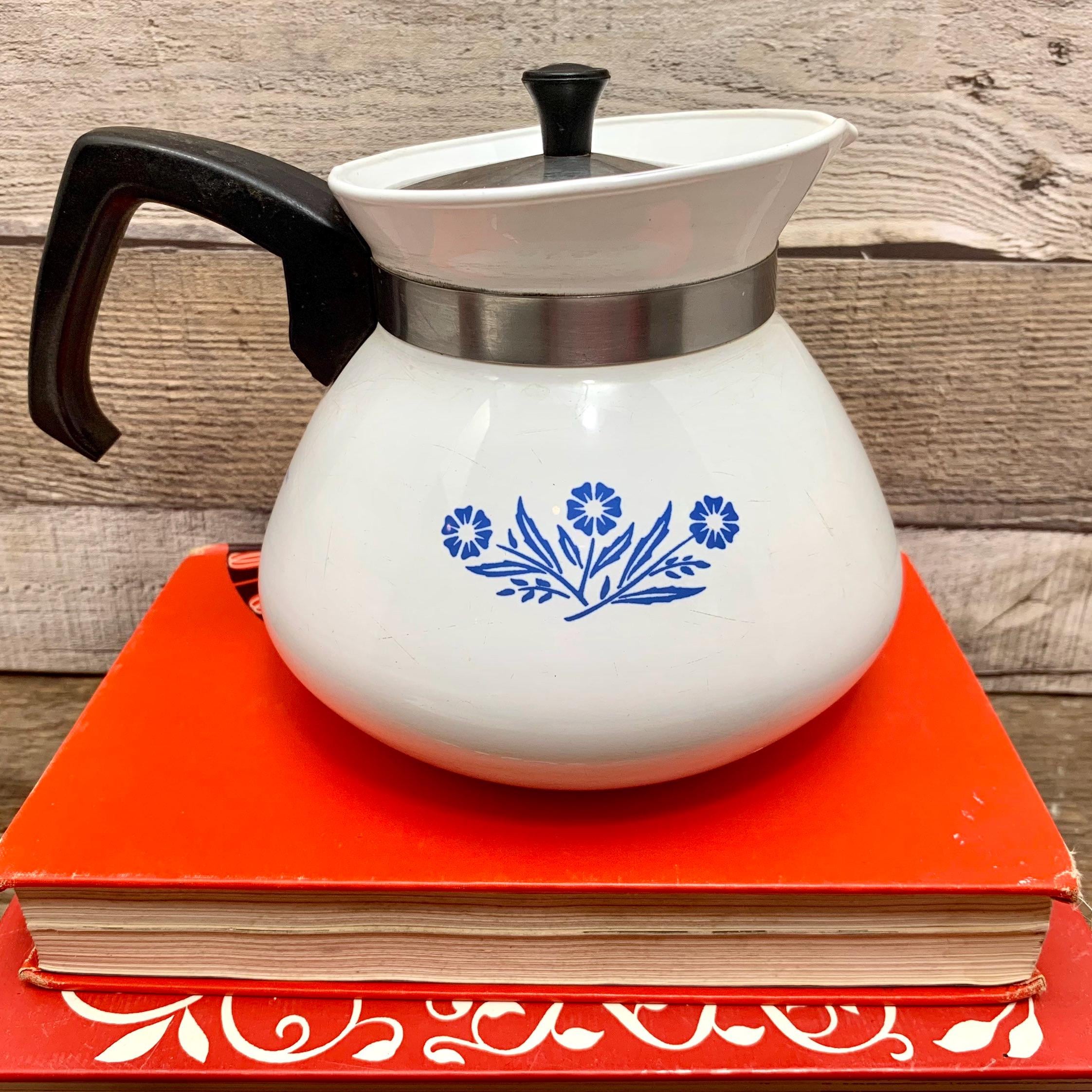 Teapot Blue Cornflower Coffee Pot Corning Ware Blue Cornflower Tea