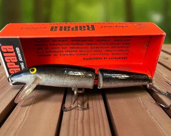 Vintage Rapala J-9S Fishing Lure: Hopea Silver, Finland, Original Box