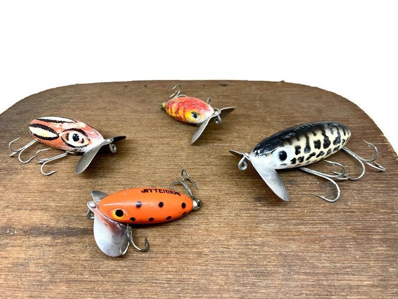 Jitterbug Fishing Lures Vintage Fred Arbrogast Lot of 4 With Etsy