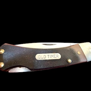 Navaja de bolsillo plegable Schrade USA Old Timer 30T de estilo vintage