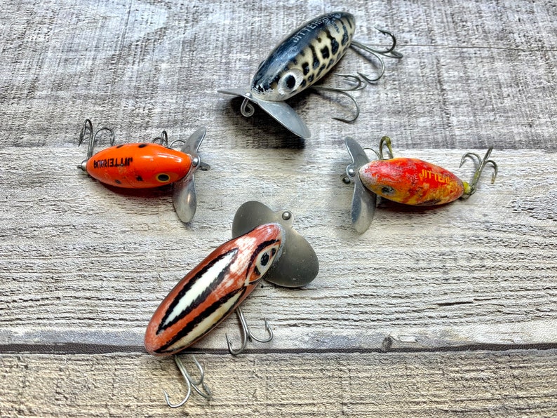 Jitterbug Fishing Lures Vintage Fred Arbrogast Lot of 4 With Etsy