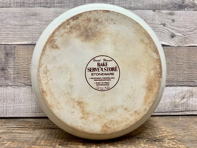 Sweet Flowers Bake Serve 'n Store Stoneware Casserole Etsy