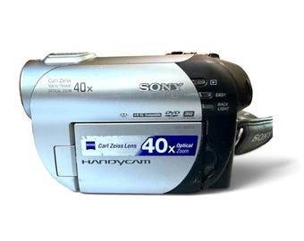 Vintage Sony Handycam Mini Camcorder, 40x Optical Zoom, Zeiss Lens, Untested As-Is
