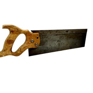 Vintage Disston kap- och geringssåg: 30 cm gjutstålsklinga, samlarverktyg