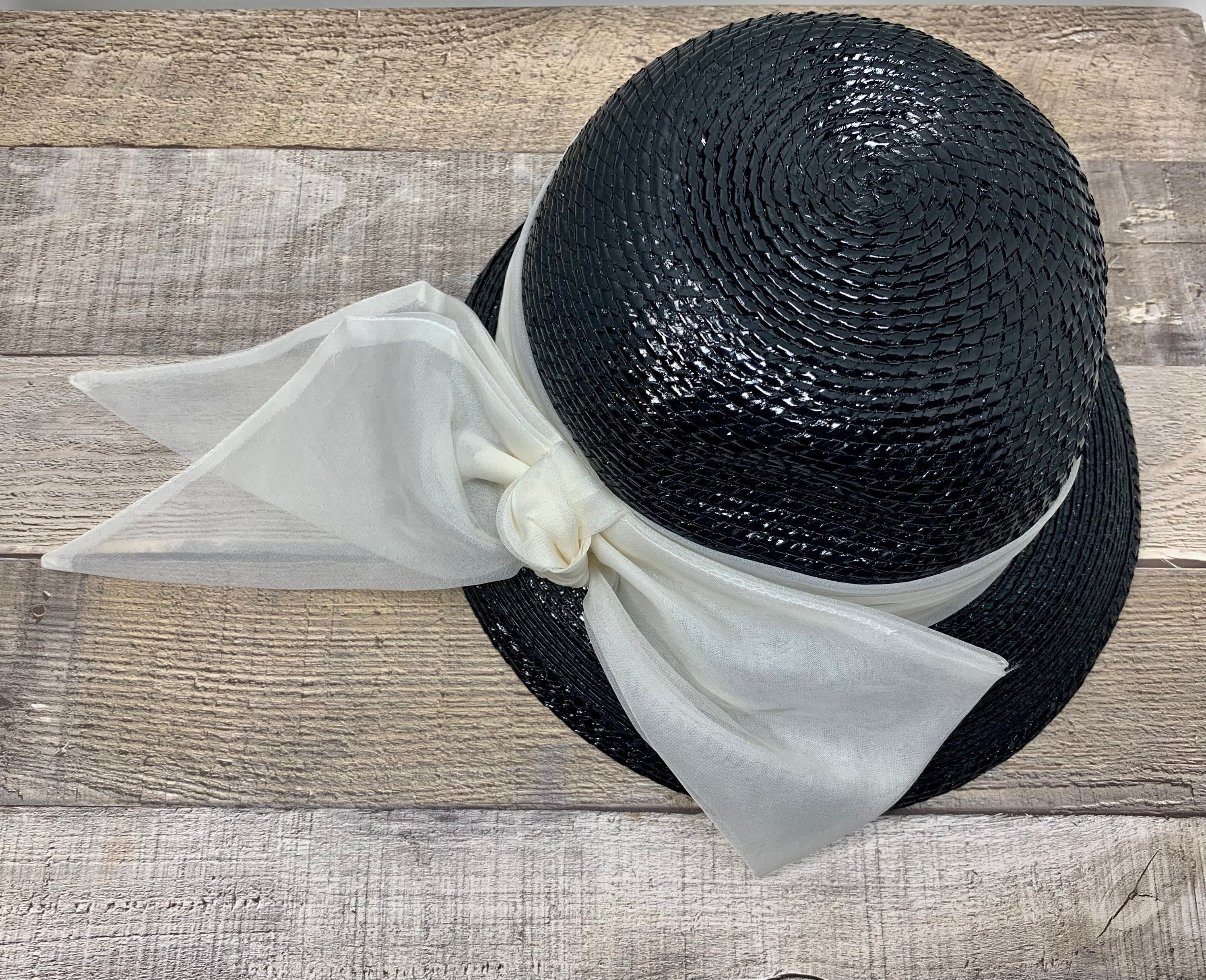 SallyVielor Neusteters Vintage Woven Hat With Bow Neusteters Hat - Etsy main image 3