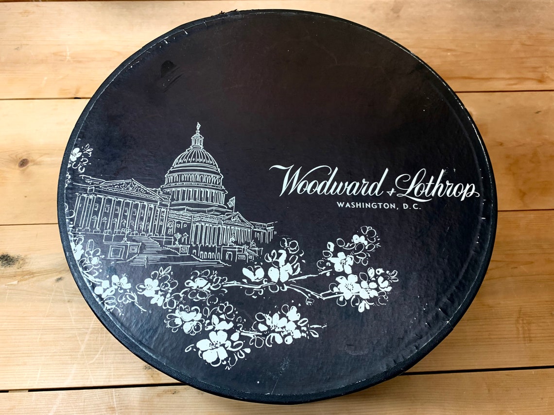 Vintage Hat Box Woodward & Lothrop Washington D.C. 1950s Etsy