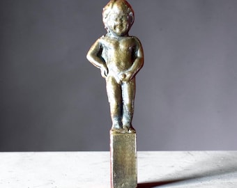 Vintage Small Brass Finial: "Mannaken Pis" (2-3/4")
