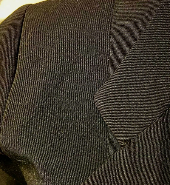 Black Maxi Dress/Coat with Pleated Skirt, Padded … - image 10