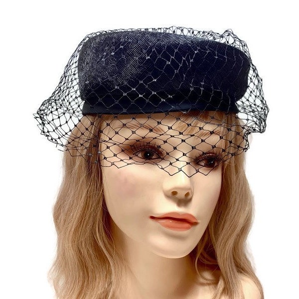 Pillbox Hat and Veil Etsy