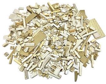 2 Pounds White & Beige Legos, Lego Pieces with Tiles, Bricks, Plates and More