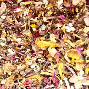 75 Cups Dried Flower Petals, Wedding Confetti, Natural Biodegradable from New Hampshire Organic Garden