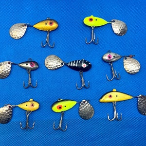 Bass Fishing Lure Collection, Lot of 8 Vintage Tom Mann's Little