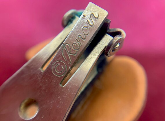 Vintage Renoir Copper Leaf Brooch and Earrings De… - image 10