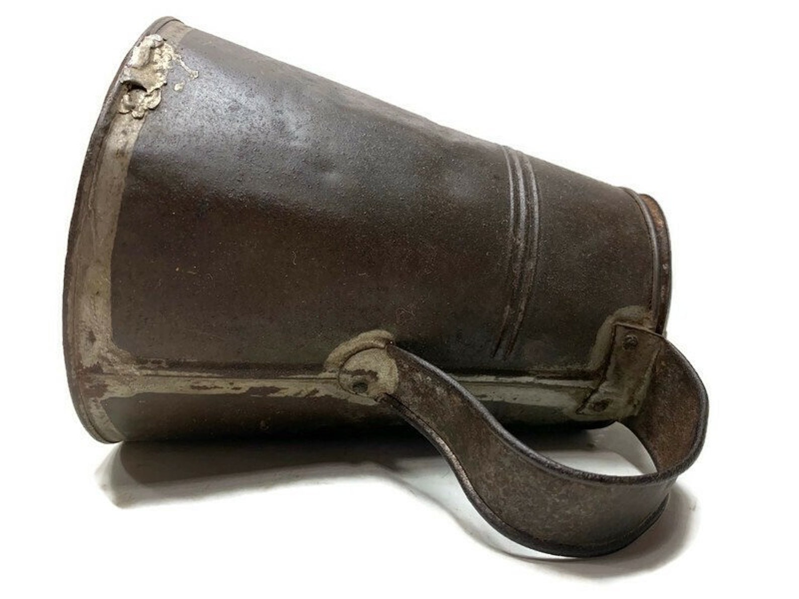 Antigua olla de café de hojalata primitiva tetera hecha a | Etsy