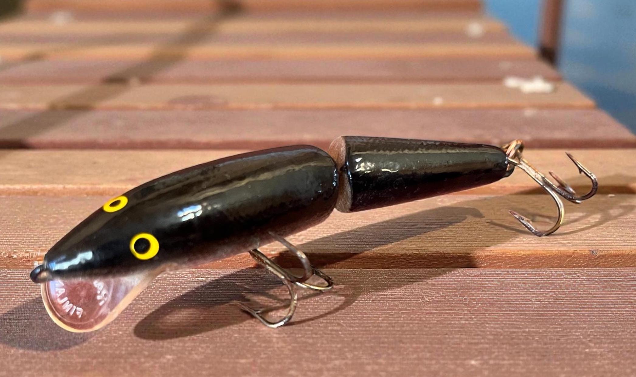 Leurre De Pêche Articulé Vintage RAPALA FINLAND J-9 - Flottant - Rare Boîte Et Papiers