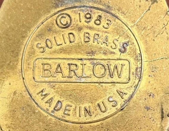 Vintage Barlow Solid Brass Flying Eagle Belt Buck… - image 5