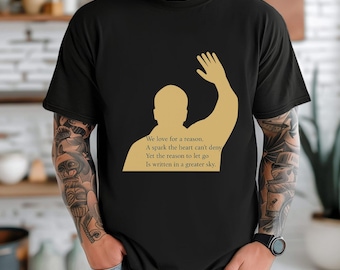 Golden Silhouette Men’s T-Shirt – Minimalist Inspirational Quote Tee – Modern Motivational Shirt Gift for Him