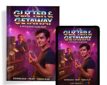 Glitter & Getaway – A 1977 Disco-Club Heist Murder Mystery game kit