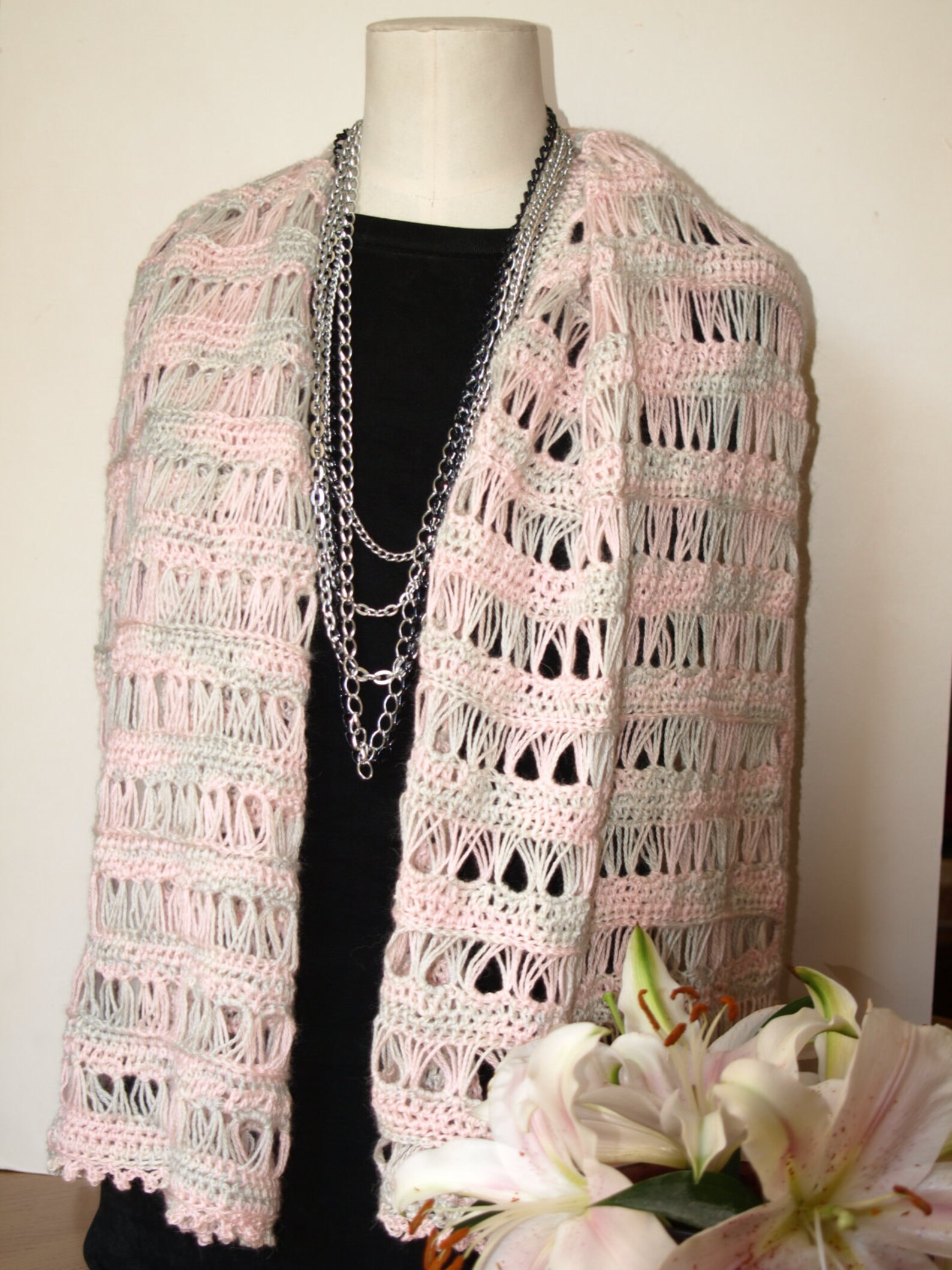 PATTERN Broomstick Lace Shawl Wrap Crochet Etsy