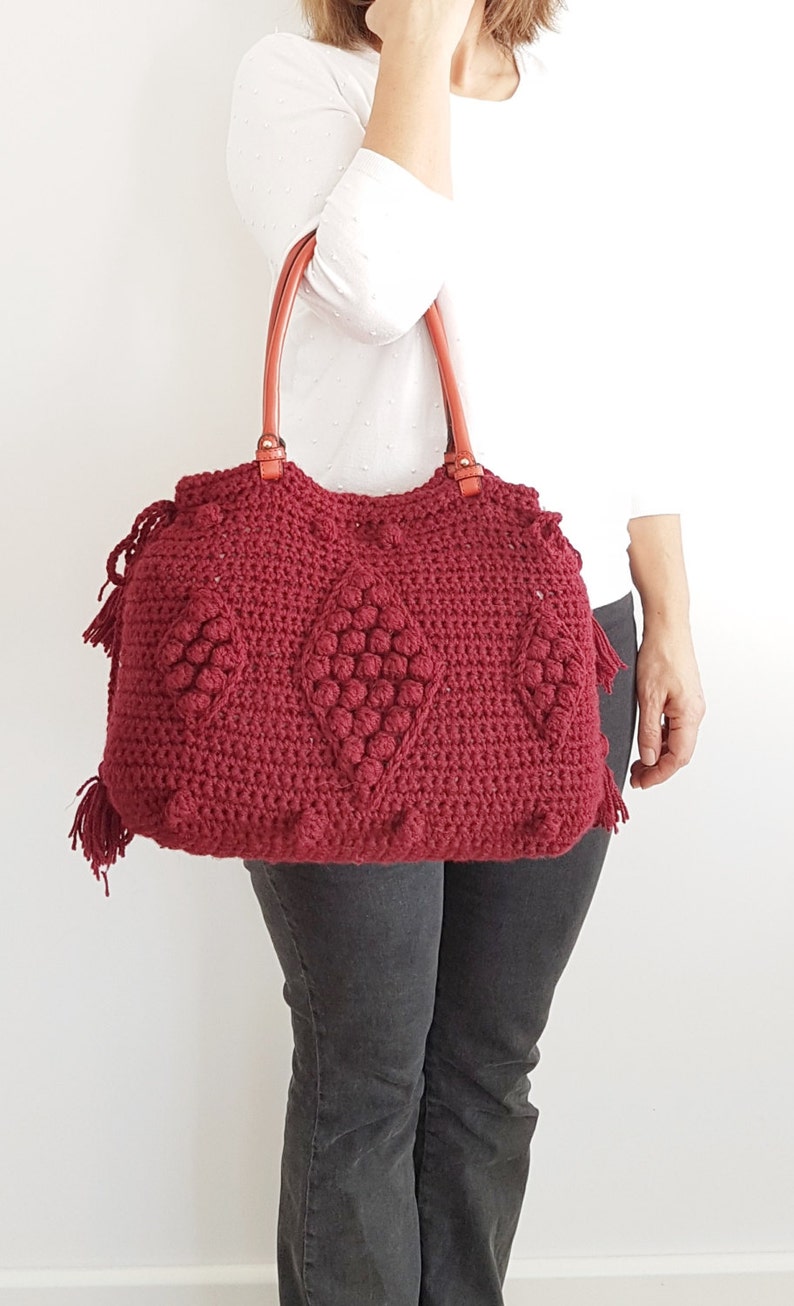 Christmas gift Leather Bag Girlfriend Gift For Her Burgundy Etsy