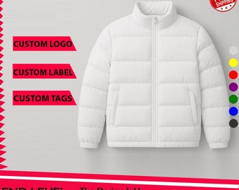 Chaqueta acolchada con logotipo personalizado: abrigo de invierno acolchado personalizado