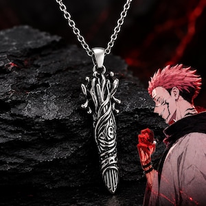 Sukuna-inspirerat hängehalsband | Anime-smycken med förbannade andemotiv