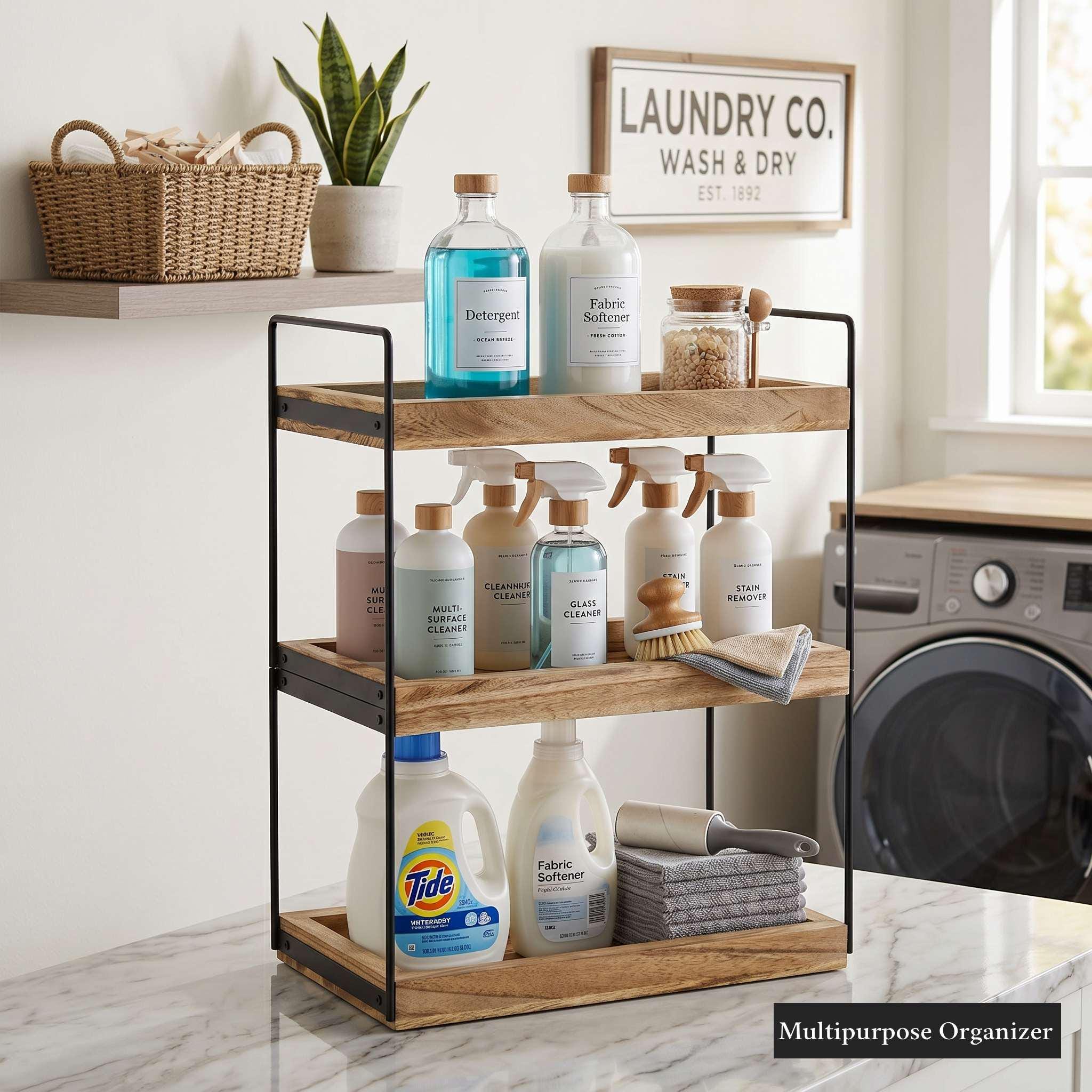 Coffee Bar Shelf, Wooden Organizer With Countertop Rack - Etsy