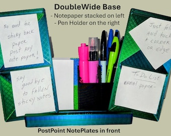 PostPoint Desktop Notepaper Holder: Pen & Note Organizer