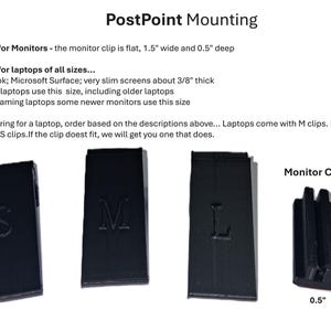 Monitor Notes Clip Clip-on Monitor Note Holder: Sticky and Plain Paper Note Display System ...