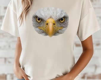 Eagle Eyes T-Shirt: Intense American Wildlife Portrait Tee