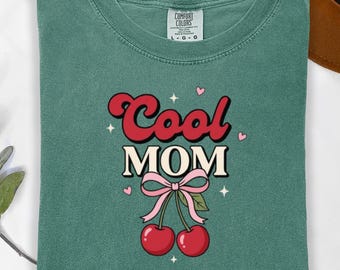 Mom Cherry Bow T-Shirt: Retro Coquette Style Tee