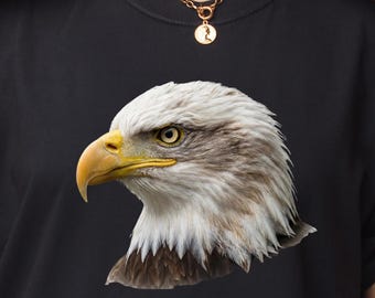 Side Profile Eagle T-Shirt: American Wildlife Portrait Tee